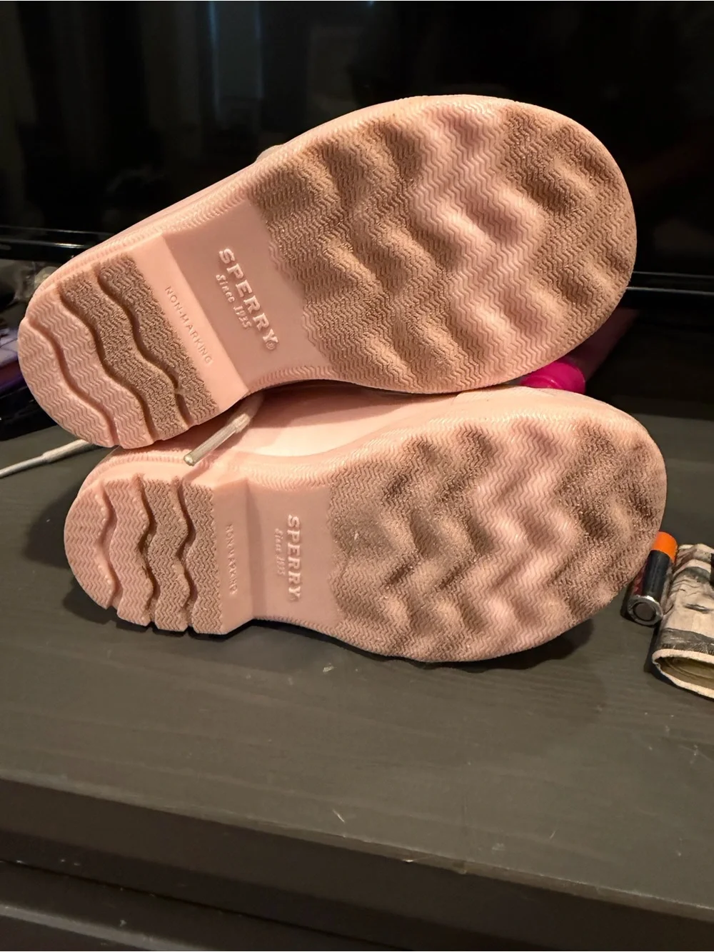 Sperry Pink Lace-Up Kids Rain & Snow Boots